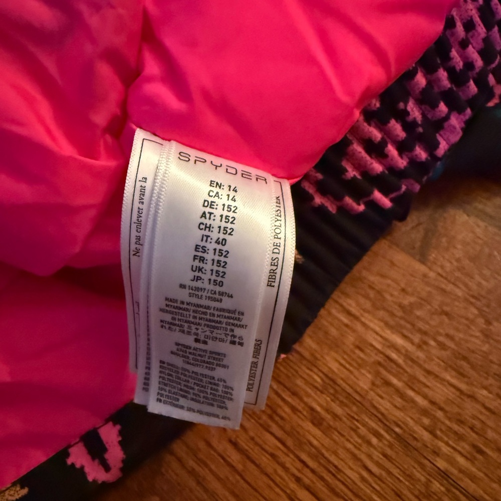 Spyder Pink Black Ski Snowboard Snow Jacket Pants Set - Picture 8 of 9